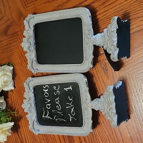 NWT SET OF 2 CHALKBOARD TABLE DECORATION - Picture 5 of 14